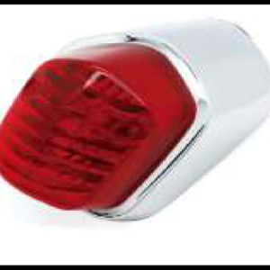 LUZ STOP LED ROJO PARA MOTOCICLETA CUADRADA BISEL CROMADO 12V PIEZA