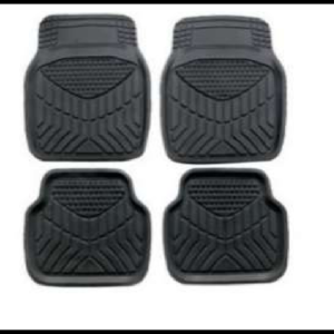 TAPETE DE CHAROLA USO RUDO UNIVERSAL HULE NEGRO SET 4 PIEZAS