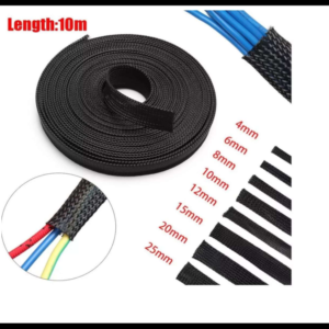 ORGANIZADOR DE CABLES TECHFLEX 10MM NEGRO ROLLO 10 METROS