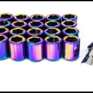 TUERCA TUNNER METALICA CONICA CAMALEON 12X1.5 16 PIEZAS 1 LLAVE JUEGO