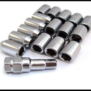 TUERCA TUNNER METALICA CONICA CROMADA 12X1.5 16 PIEZAS 1 LLAVE JUEGO