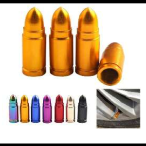 TAPON VALVULA BALA ALUMINIO DORADO JUEGO 4 PIEZAS