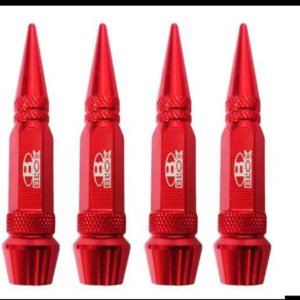 TAPON PARA VALVULA PICO ROJO 60MM ALUMINIO SET 4 PIEZAS