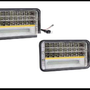UNIDAD CUADRADA CHICA 4656 45 LED 5" ALTA Y BAJA DRL AMBAR 12-24VJUEGO