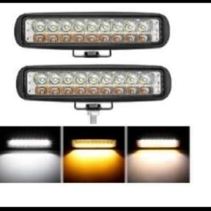 FARO DE NIEBLA 18 LED 30W 4 FUNCIONES (BLANCO, AMBAR, ESTROBO BLANCO, ESTROBO AMBAR) 12-24V JUEGO