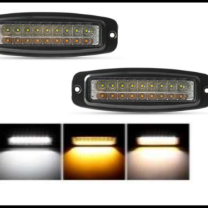FARO NIEBLA 18 LED 30W BLANCO-AMBAR BASE PARA EMPOTRAR 12-24V JUEGO