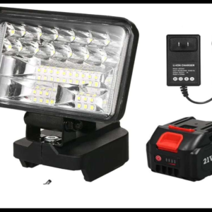 LAMPARA DE TRABAJO RECARGABLE LUZ BLANCA CON FUNCIONES INCLUYE BATERIA Y CARGADOR