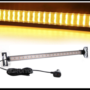 BARRA LED ESTROBOSCOPICA AMBAR 84CM 120 LED 120W CON FUNCIONES 12-24V PIEZA BASE PARA VIDRIO CON CHUPONES