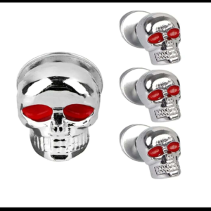 TORNILLO DE CALAVERA PARA PLACA METALICO CROMADO JUEGO 4 PIEZAS