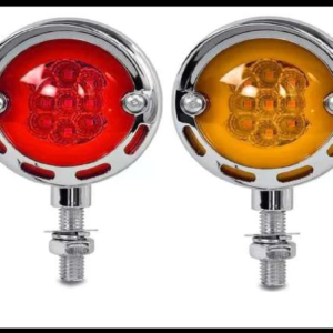 DIRECCIONAL REDONDA CHICA 9 LED BISEL Y ARO GEL CROMADO 3 FUNCIONES ALTA, BAJA Y ESTROBO 12-24V PIEZA