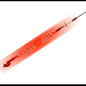 ANTENA PARA CB DOBLE ASPIRAL CON LUZ LED  ROJA 12V  PIEZA