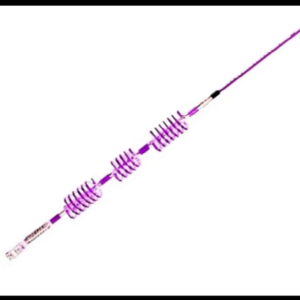 ANTENA DECORATIVA TRIPLE ASPIRAL CON LUZ LED MORADO 12V PIEZA
