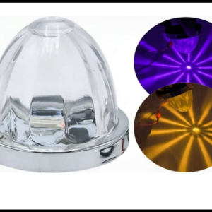 PLAFON PUNTA BICOLOR AMBAR-MORADO WATERMELON MICA TRANSPARENTE FIJA Y ESTROBO 12-24V PIEZA
