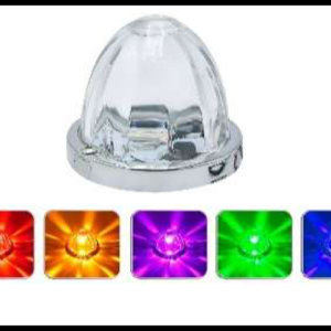 PLAFON PUNTA BICOLOR MULTICOLOR WATERMELON MICA TRANSPARENTE FIJA Y ESTROBO 12-24V PIEZA