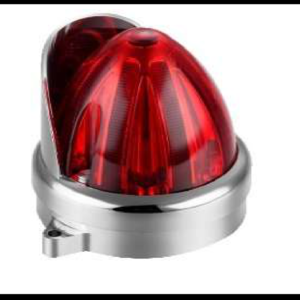 PLAFON PUNTA ROJO CON VICERA CROMADA TIPO LASER 3 FUNCIONES ALTA, BAJA Y ESTROBO 12-24V PIEZA