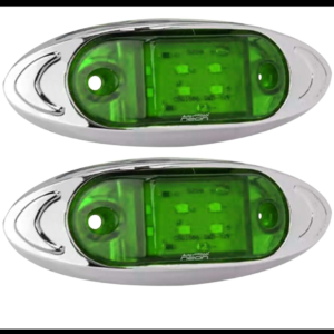 PLAFON 6 LED VERDE 2 FUNCIONES FIJA Y ESTROBO 12-24V PAR