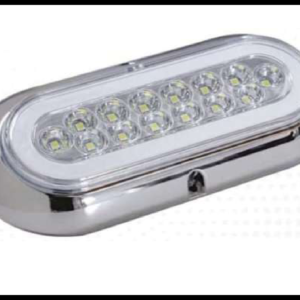 PLAFON LED GEL OVALADO PLANO BLANCO 4 FUNCIONES ARO GEL ALTA Y BAJA CENTRO FIJO Y ESTROBO 12-24V PIEZA