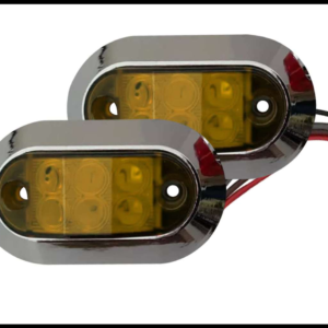 PLAFON 6 LED AMBAR 2 FUNCIONES FIJA Y ESTROBO 12-24V PAR