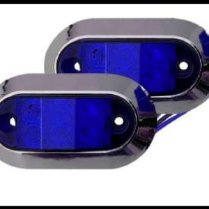PLAFON 6 LED AZUL 2 FUNCIONES FIJA Y ESTROBO 12-24V PAR