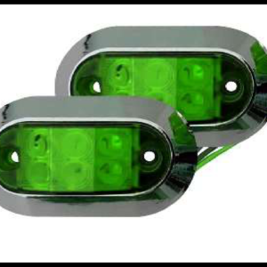 PLAFON 6 LED VERDE 2 FUNCIONES FIJA Y ESTROBO 12-24V PAR