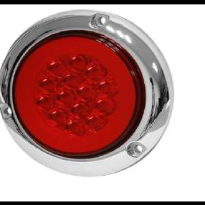 PLAFON LED GEL REDONDO 4" PLANO ROJO 4 FUNCIONES ARO GEL ALTA Y BAJA CENTRO FIJO Y ESTROBO 12-24V PIEZA