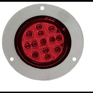 PLAFON REDONDO 2.5" 13 LED ROJO 2 FUNCIONES FIJA Y ESTROBO 12-24V PIEZA