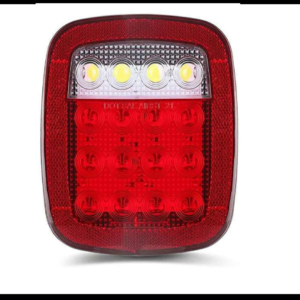 PLAFON TIPO JEEP 16 LED ROJO/BLANCO 4 FUNCIONES ALTA, BAJA, ESTROBO Y REVERSA 12-24V PIEZA