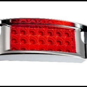 PLAFON 21 LED ROJO CON VICERA CROMADA 2 FUNCIONES  FIJA Y ESTROBO 12-24V PIEZA