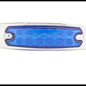 PLAFON 10 LED AZUL 2 FUNCIONES FIJA Y ESTROBO 12-24V PIEZA