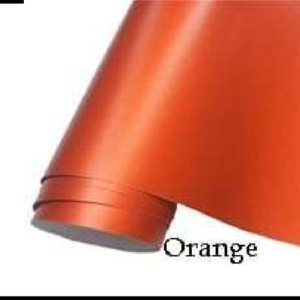 VINIL DECORATIVO NARANJA MATE SATINADO ROLLO 1.52 X 18 METROS
